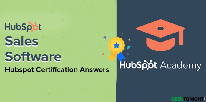 Hubspot sales software certification answers