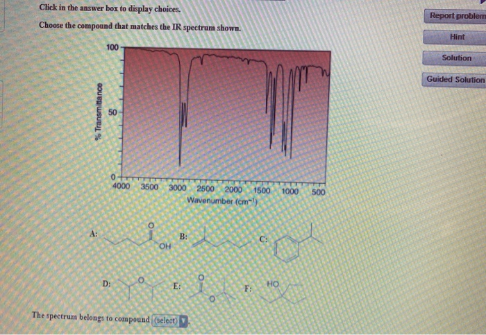 Choose the compound that matches the ir spectrum shown.